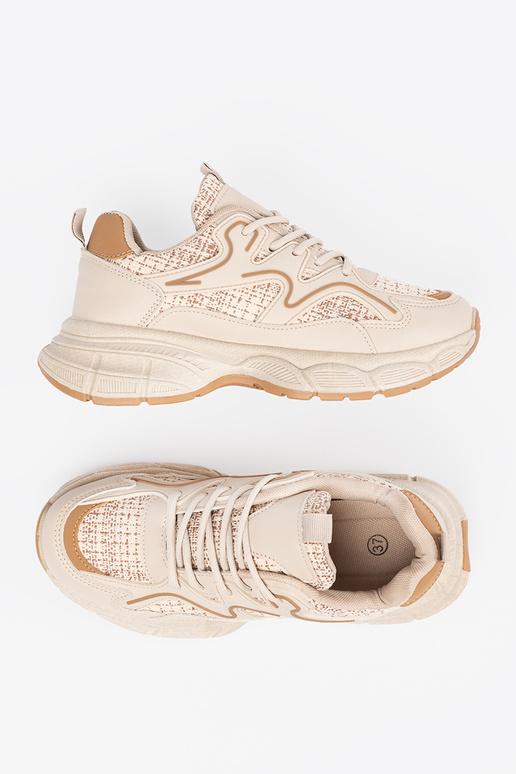 À modalo de tênis brilhantementebege... À modalo de tênis brilhantementebege...