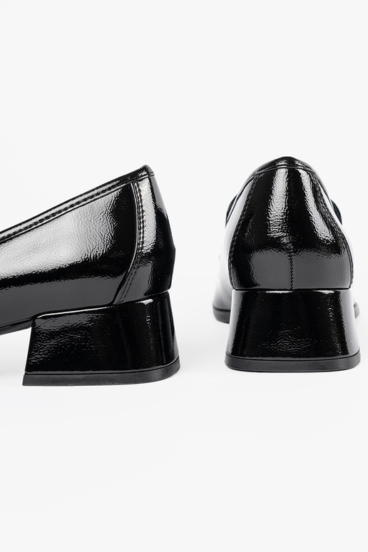 Sapatos femininos pretos estilo lorde