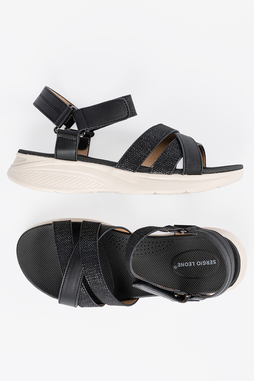 Sandálias marrons em plataforma branca