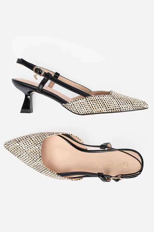 Sapatos de salto alto trançados de...