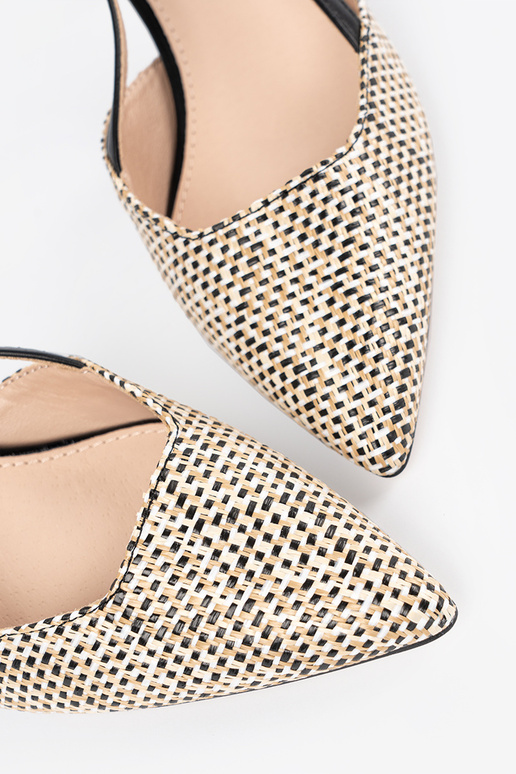 Sapatos de salto alto trançados de...