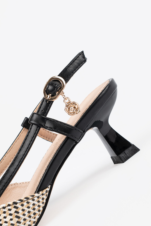 Sapatos de salto alto trançados de...