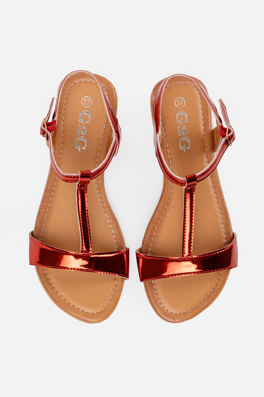 Sandálias vermelhas para mulheres em...