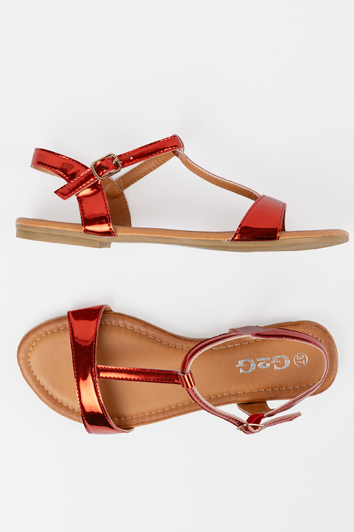 Sandálias vermelhas para mulheres em...