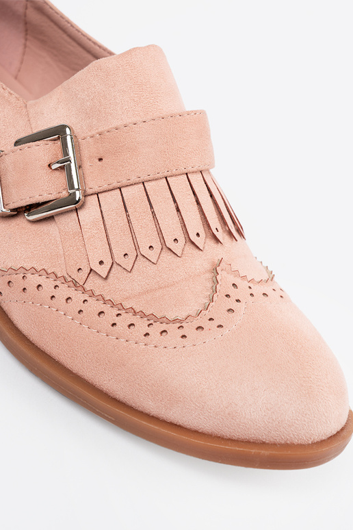 Mocassins planos rosa de camurça Mocassins planos rosa de camurça