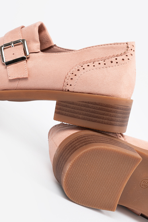 Mocassins planos rosa de camurça Mocassins planos rosa de camurça