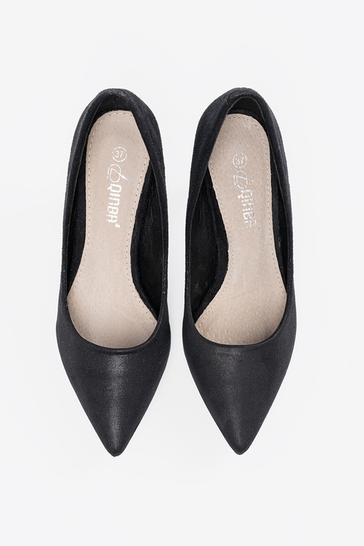 Sapatos de salto em camurça pretos