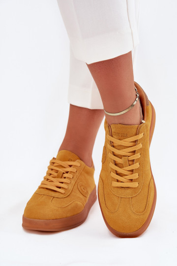 de camurça À modalo de tênis Feminino Big Star RR274846 HI-POLY SYSTEM cor amarela 2