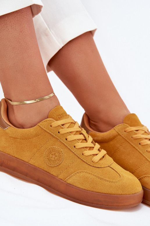 de camurça À modalo de tênis Feminino Big Star RR274846 HI-POLY SYSTEM cor amarela