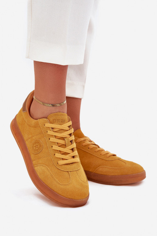 de camurça À modalo de tênis Feminino Big Star RR274846 HI-POLY SYSTEM cor amarela