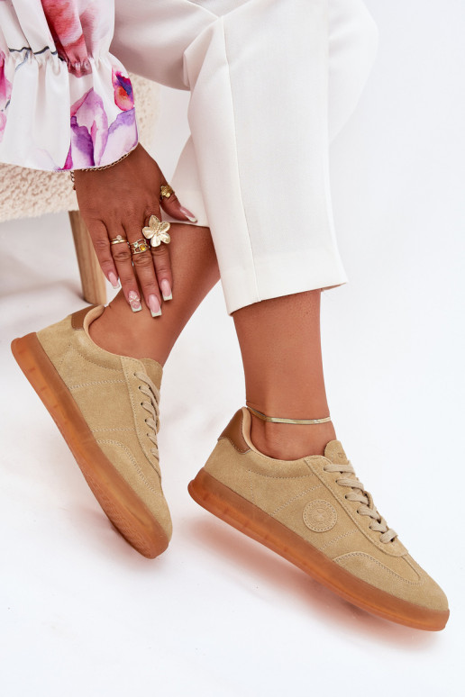 de camurça À modalo de tênis Feminino Big Star RR274849 HI-POLY SYSTEM bege