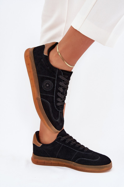 de camurça À modalo de tênis Feminino Big Star RR274851 HI-POLY SYSTEM cor preta de camurça À modalo de tênis Feminino Big Star RR274851 HI-POLY SYSTEM cor preta
