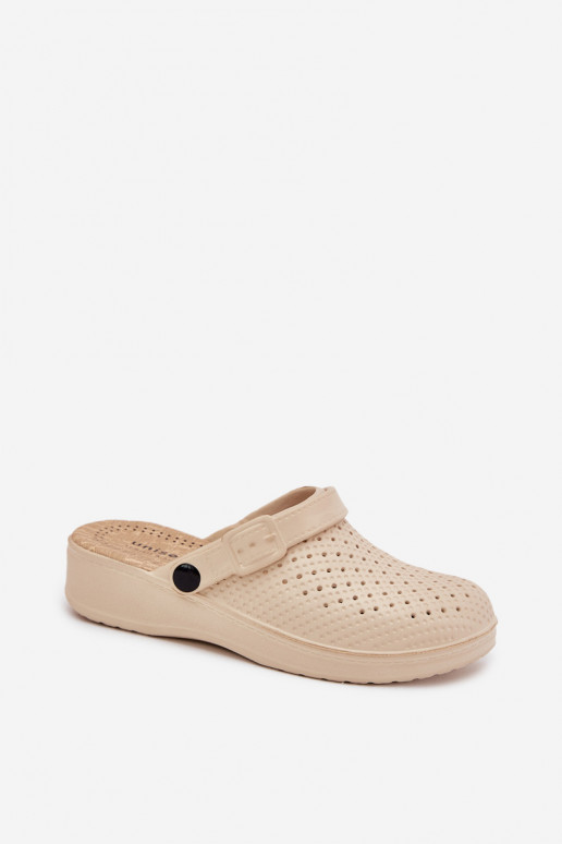 Chinelos leves Chinelos Tamancos Feminino bege Faylina