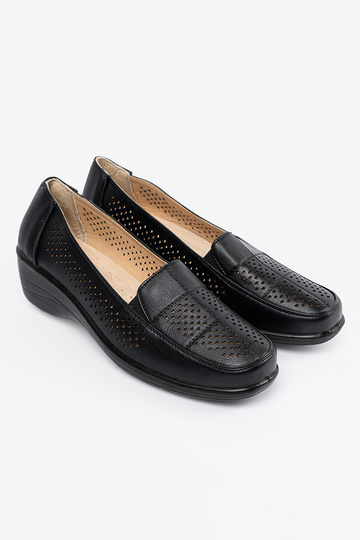 cor preta a céu aberto Sapatos femininos