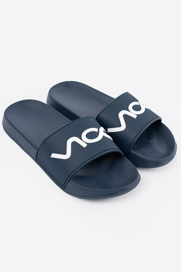 azul escuro Chinelos com uma nota