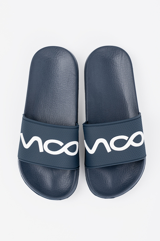 azul escuro Chinelos com uma nota