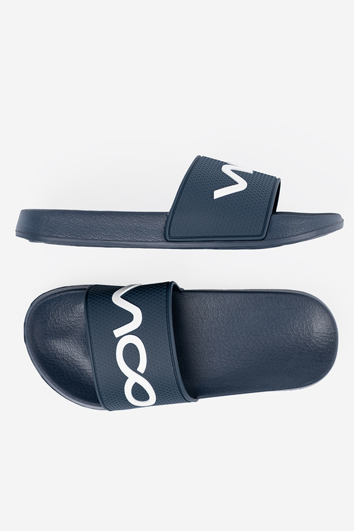 azul escuro Chinelos com uma nota