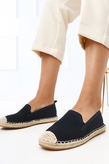 Espadrilhas pretas de plataforma Luna