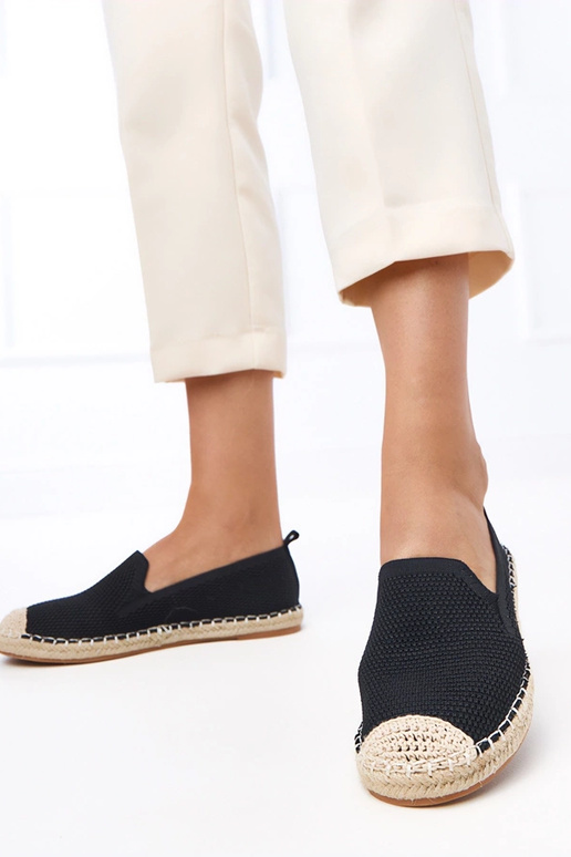 Espadrilhas pretas de plataforma Luna