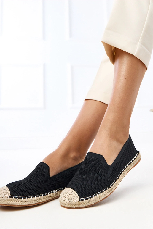 Espadrilhas pretas de plataforma Luna