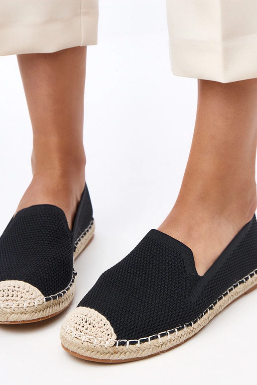 Espadrilhas pretas de plataforma Luna