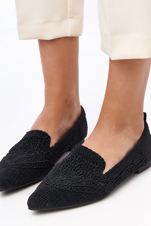 Bailarinas pretas com recorte Gerania