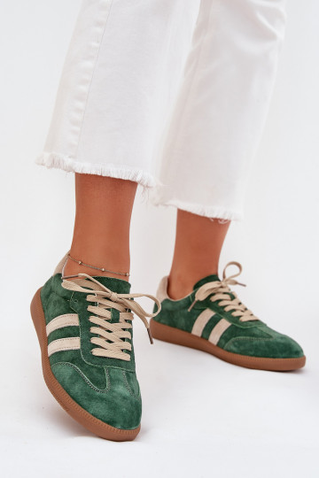 de camurça À modalo de tênis Feminino cor verde Sirella 2