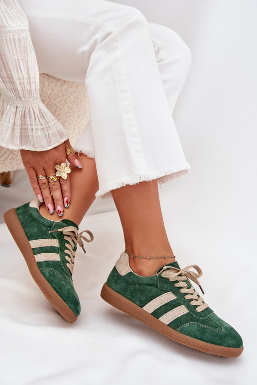 de camurça À modalo de tênis Feminino cor verde Sirella