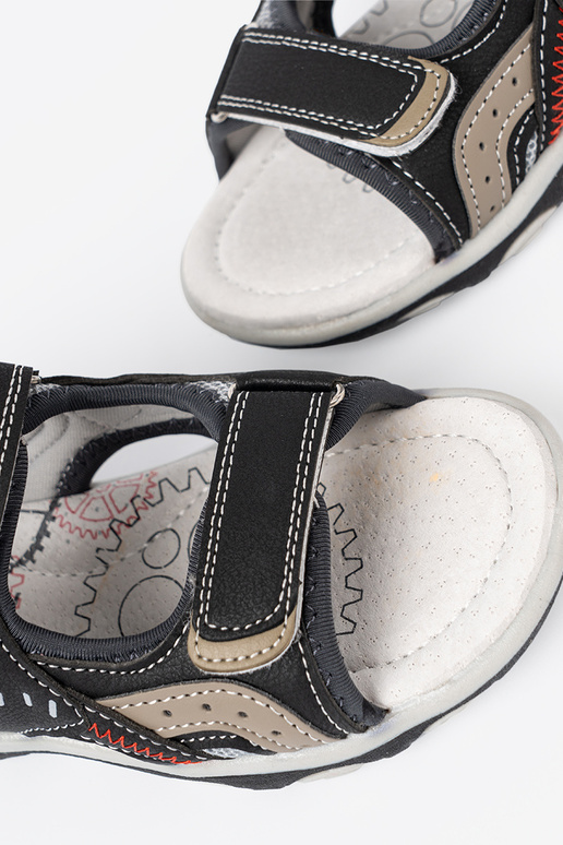 cor preta sandálias juvenil