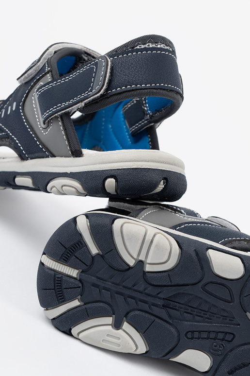 sandálias juvenil Velcro cor azul
