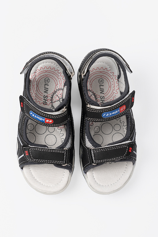 cor preta juvenil sandálias