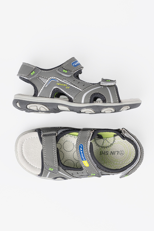 cor cinza sandálias juvenil