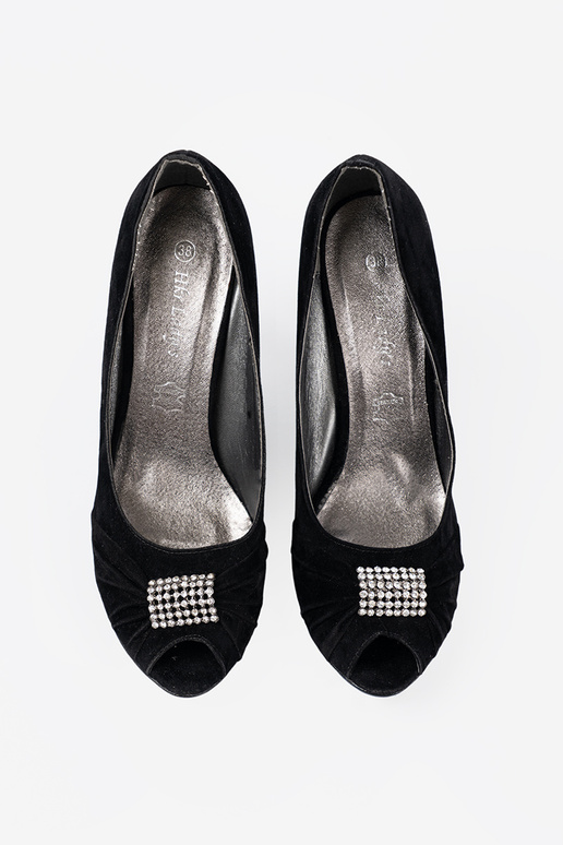 Sapato open toe cor preta