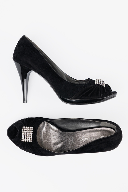 Sapato open toe cor preta