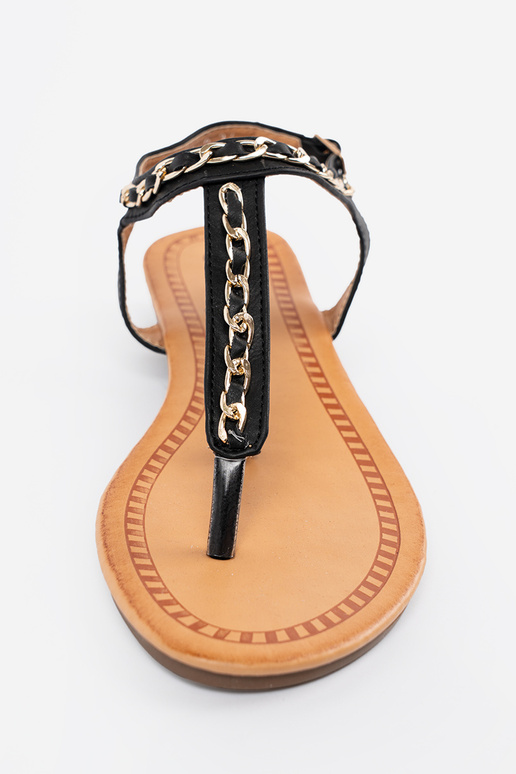 sandálias z ozdobnym łańcuszkiem apartamento