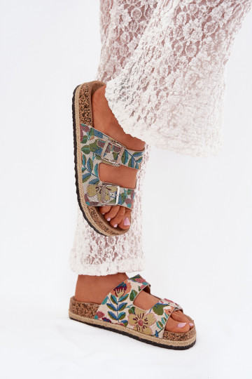 Estampado Chinelos femininos com uma plataforma com fivelas Lee Cooper LCEM-25-35-3480L Cores diferentes