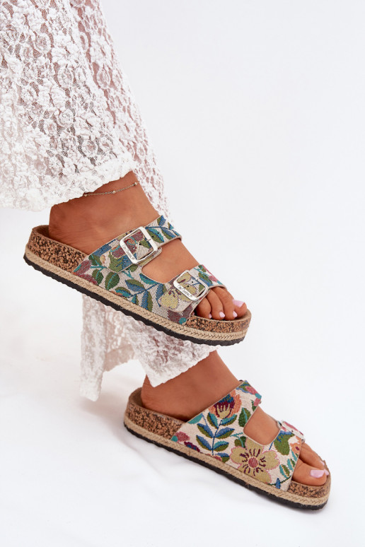 Estampado Chinelos femininos com uma plataforma com fivelas Lee Cooper LCEM-25-35-3480L Cores diferentes Estampado Chinelos femininos com uma plataforma com fivelas Lee Cooper LCEM-25-35-3480L Cores diferentes