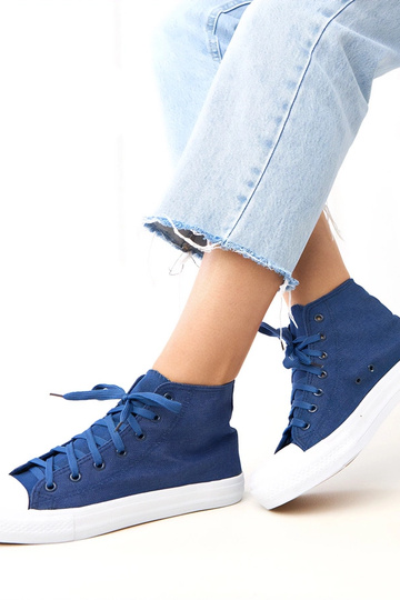 Tênis de cano alto de jeans Ghanem