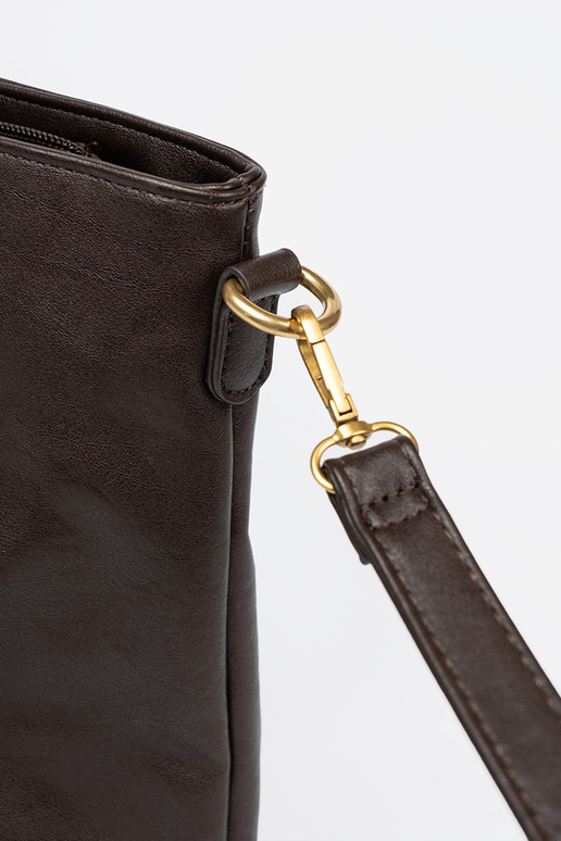 Tem que serrrom escuro Bolsa ze douradomi elementami