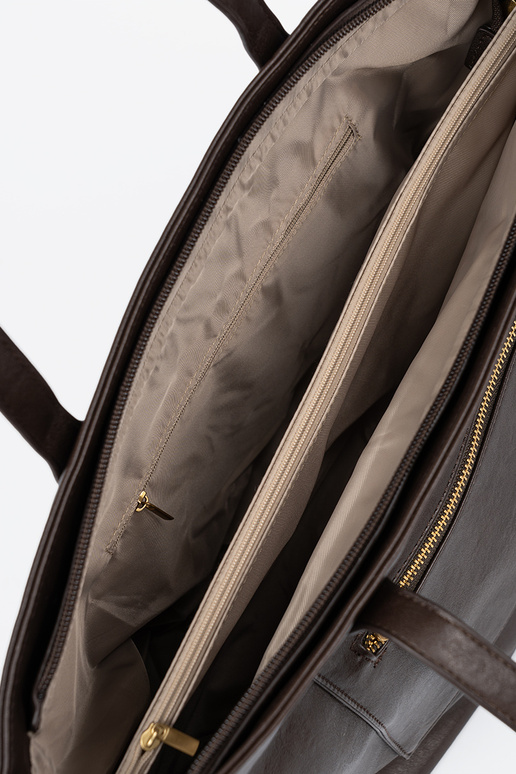 Tem que serrrom escuro Bolsa ze douradomi elementami