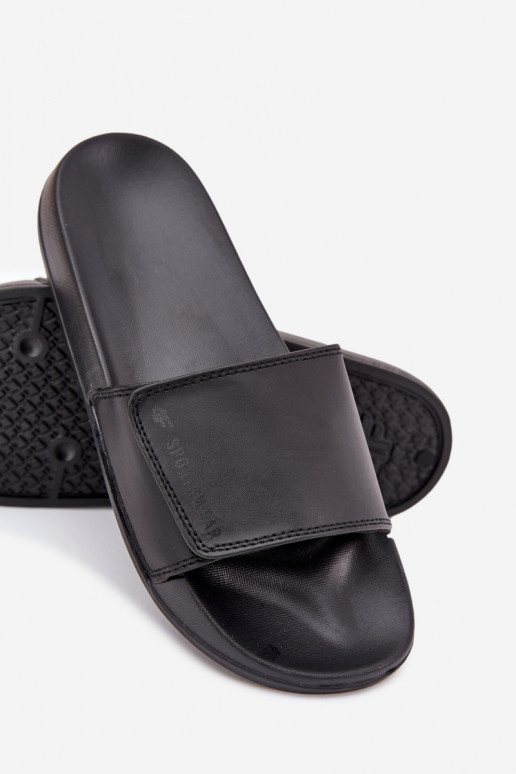 Chinelos masculinos 4FMM00FFLIM032-20S pretos
