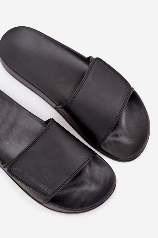 Chinelos masculinos 4FMM00FFLIM032-20S pretos
