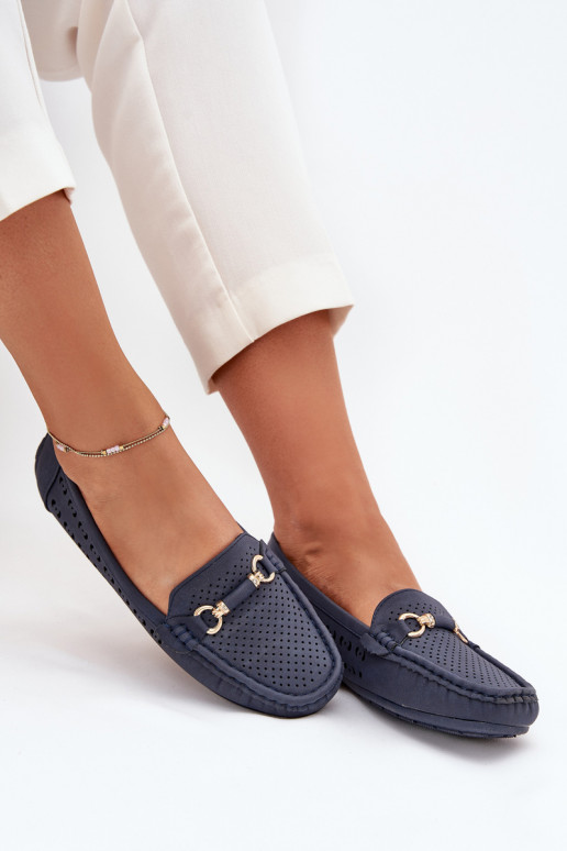 mocassins femininos com elementos abertos com enfeites azul escuro Kaydance mocassins femininos com elementos abertos com enfeites azul escuro Kaydance