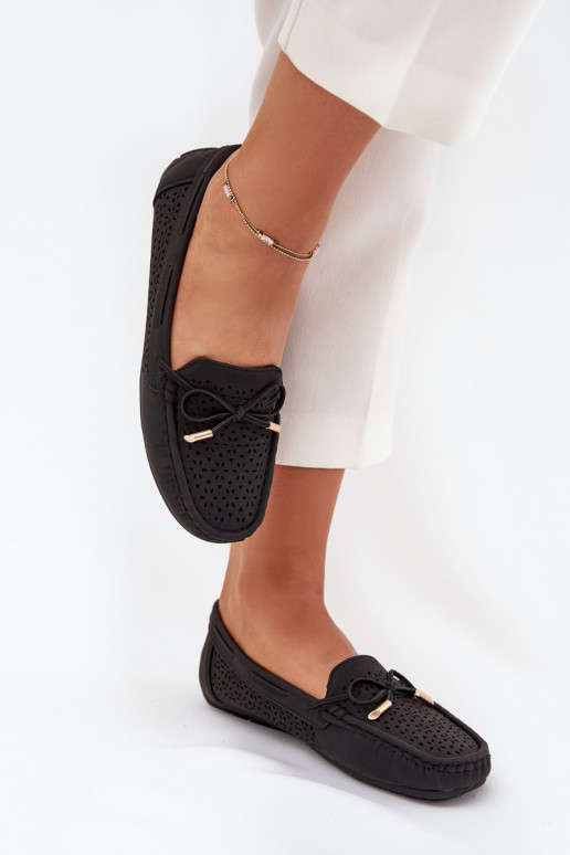 mocassins femininos com elementos abertos I EMiązaniem cor preta Mirisa mocassins femininos com elementos abertos I EMiązaniem cor preta Mirisa