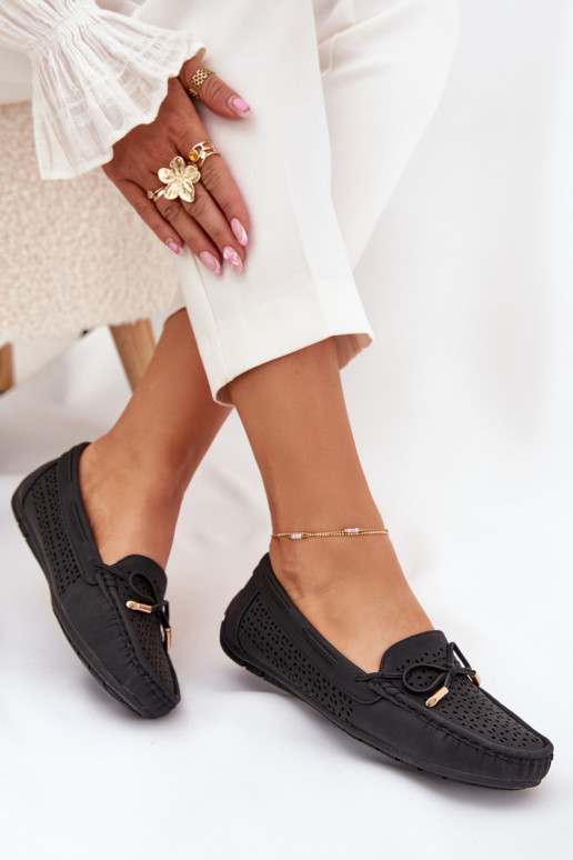 mocassins femininos com elementos abertos I EMiązaniem cor preta Mirisa mocassins femininos com elementos abertos I EMiązaniem cor preta Mirisa