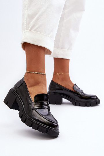 mocassins femininos Em saltos enormes Big Star NN274055 cor preta