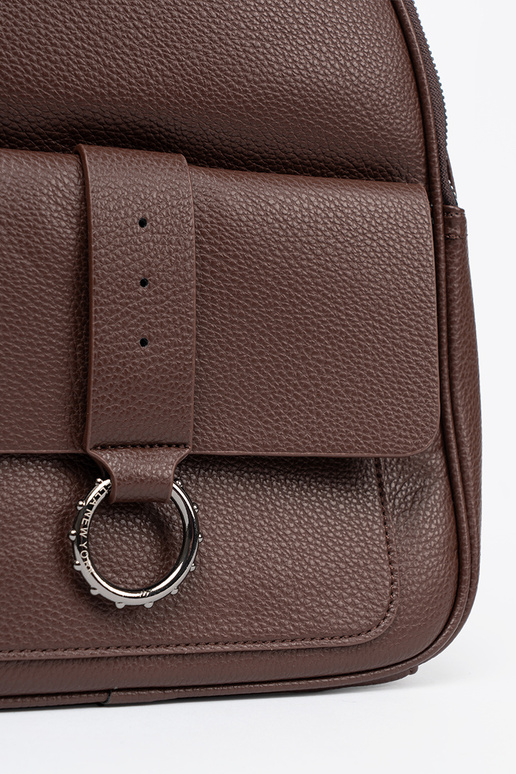 cor marrom mochila senhoras de couro ecológico