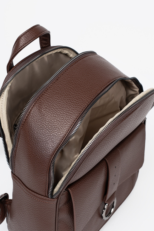 cor marrom mochila senhoras de couro ecológico