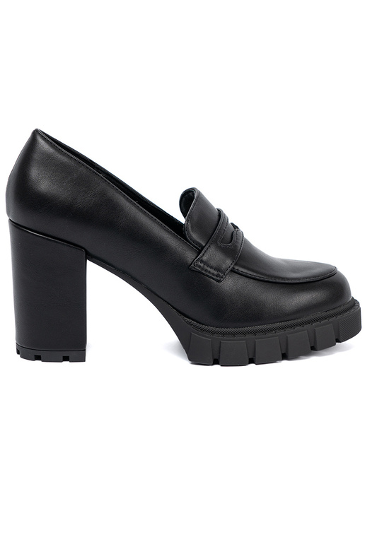 cor preta mocassins no calcanhar z traperoParaą podeszParaą