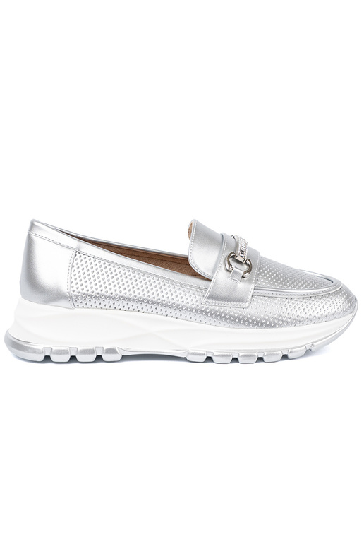 cor prata mocassins z dekoracyjnym douradom elementem cor prata mocassins z dekoracyjnym douradom elementem